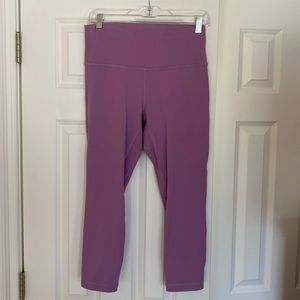 Women’s purple Lululemon Align 25”, size 10